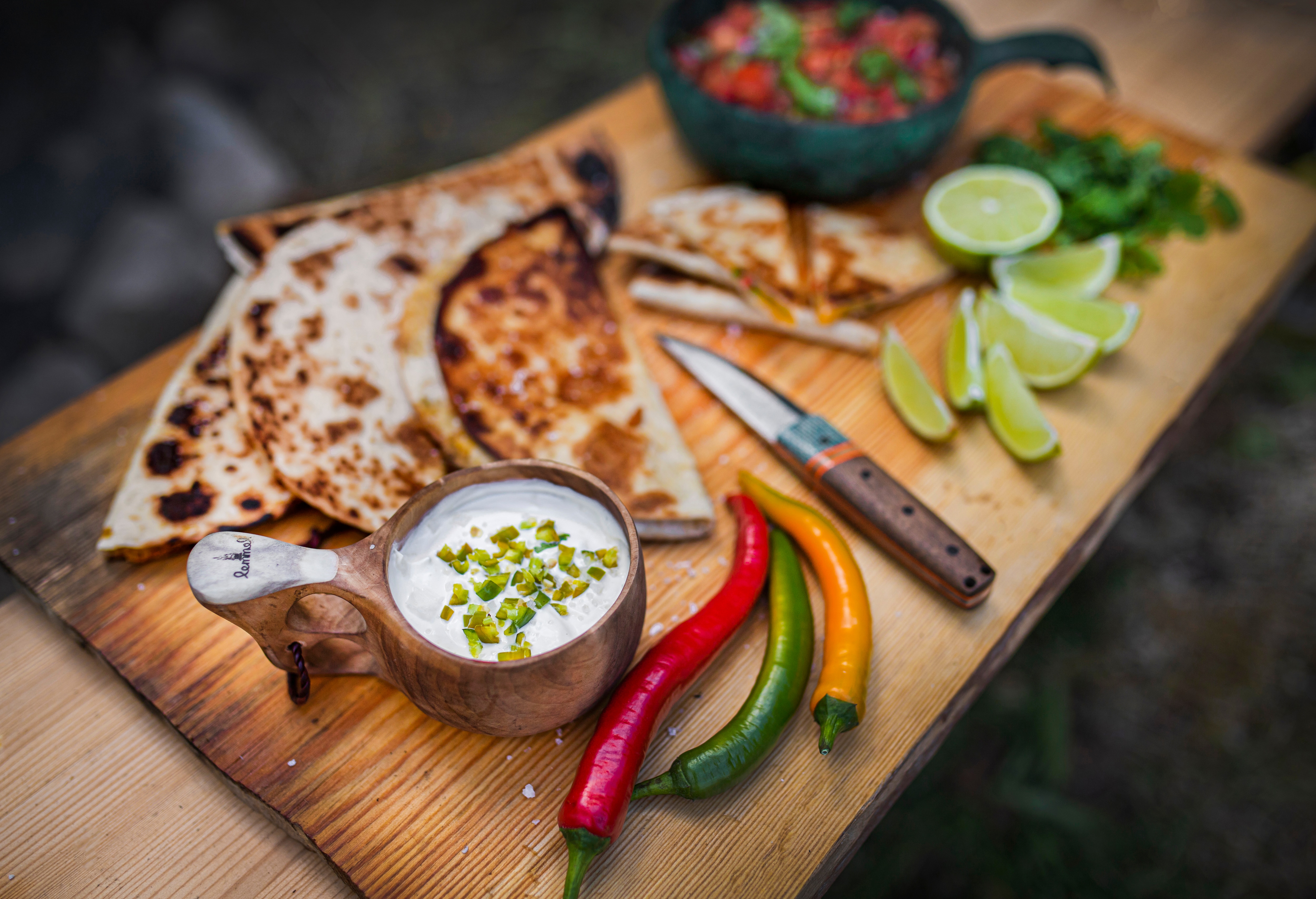 Quesadillas på stekehelle